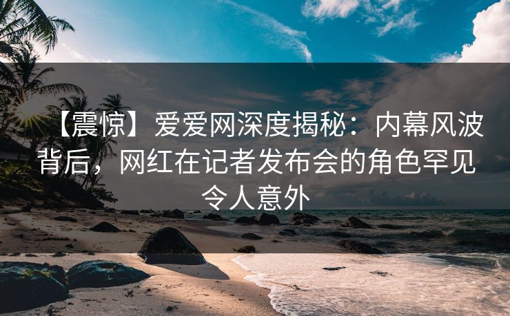 【震惊】爱爱网深度揭秘：内幕风波背后，网红在记者发布会的角色罕见令人意外
